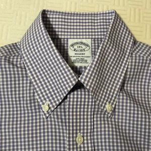 NEW Men’s Brooks Brothers Regent Fit Check Shirt